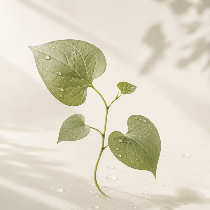 Heartleaf fókusz – pasztell bőrápolási illusztráció