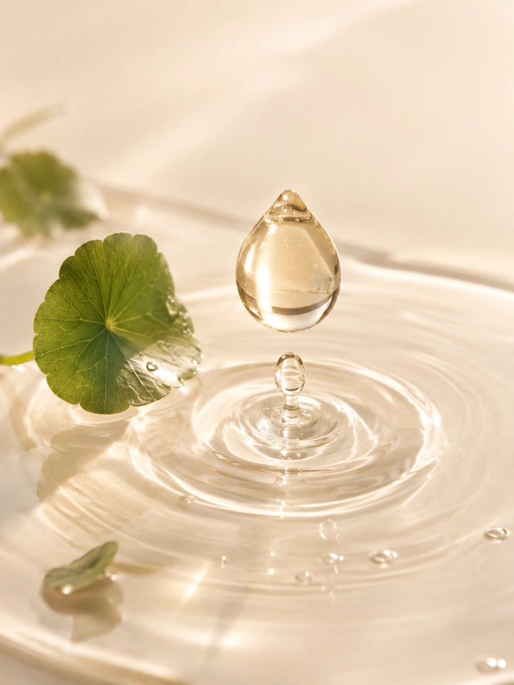 Centella Ampoule – pasztell bőrápolási illusztráció