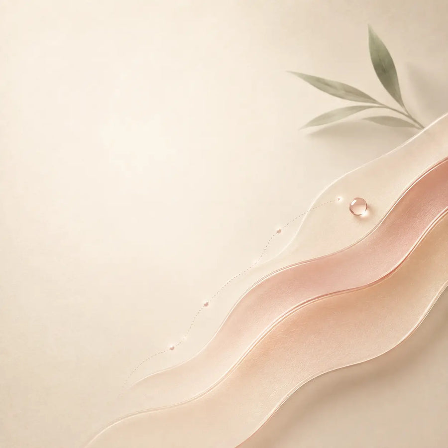 Fokozatos bőrápolást jelképező hullámok az anti-aging rutin tervezéséhez